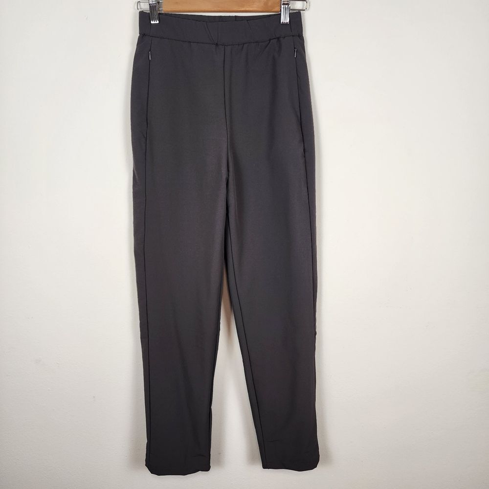 OGL NWT FuzzLuxe High Waisted Straight Leg Pull On Pant Deep Gray Womens Size XS